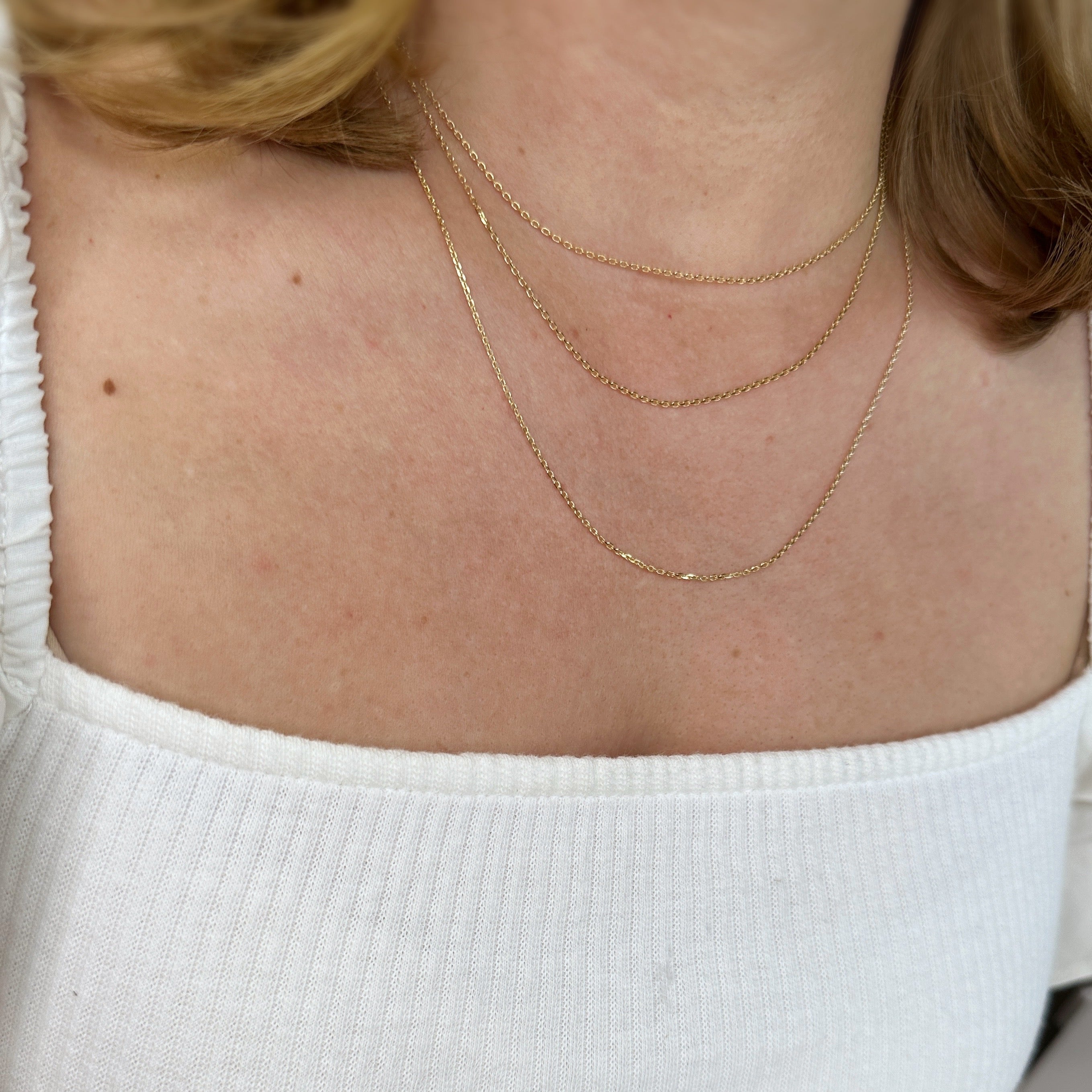 Mondsee 0.9mm Link Chain | 18k Gold Filled Jewelry