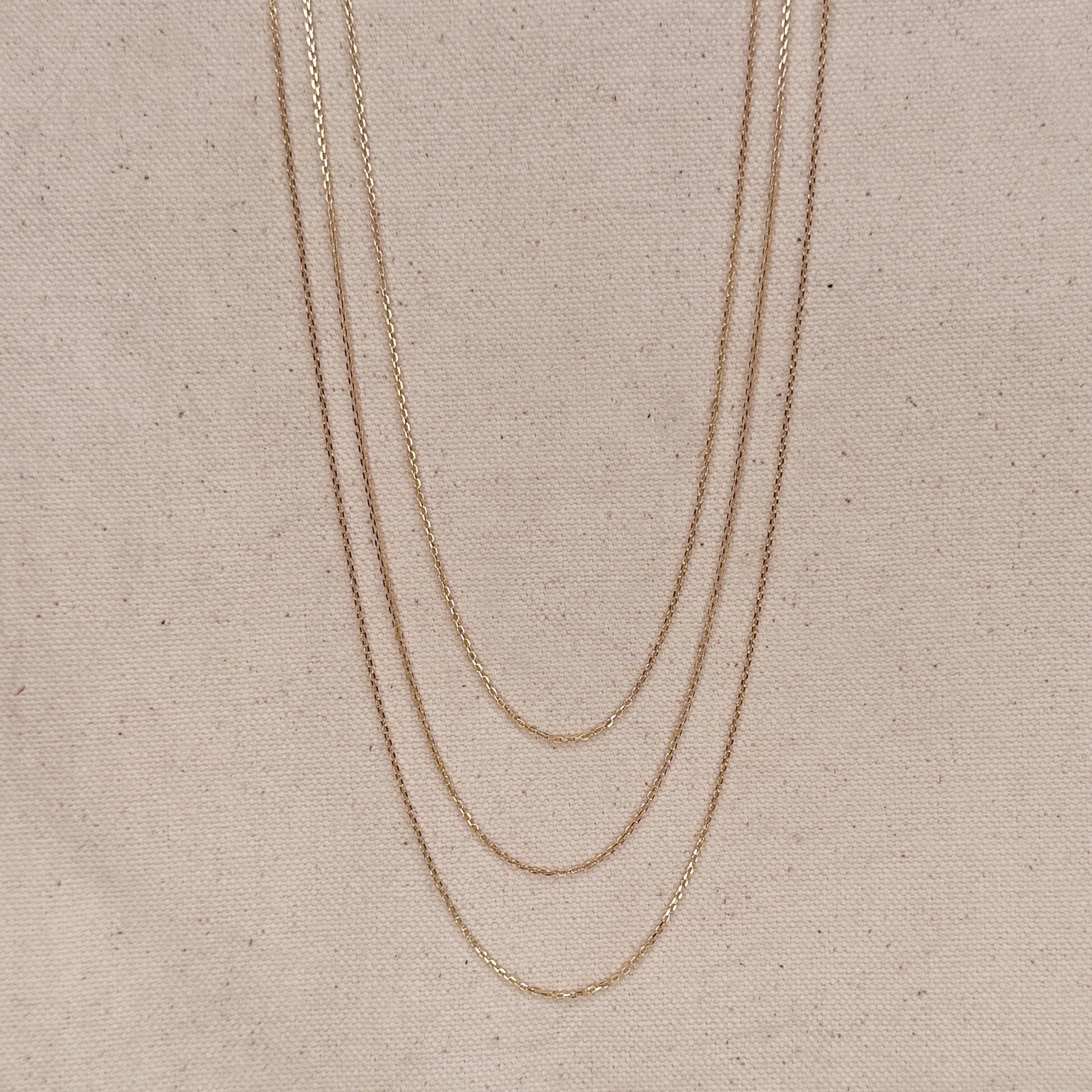Mondsee 0.9mm Link Chain | 18k Gold Filled Jewelry