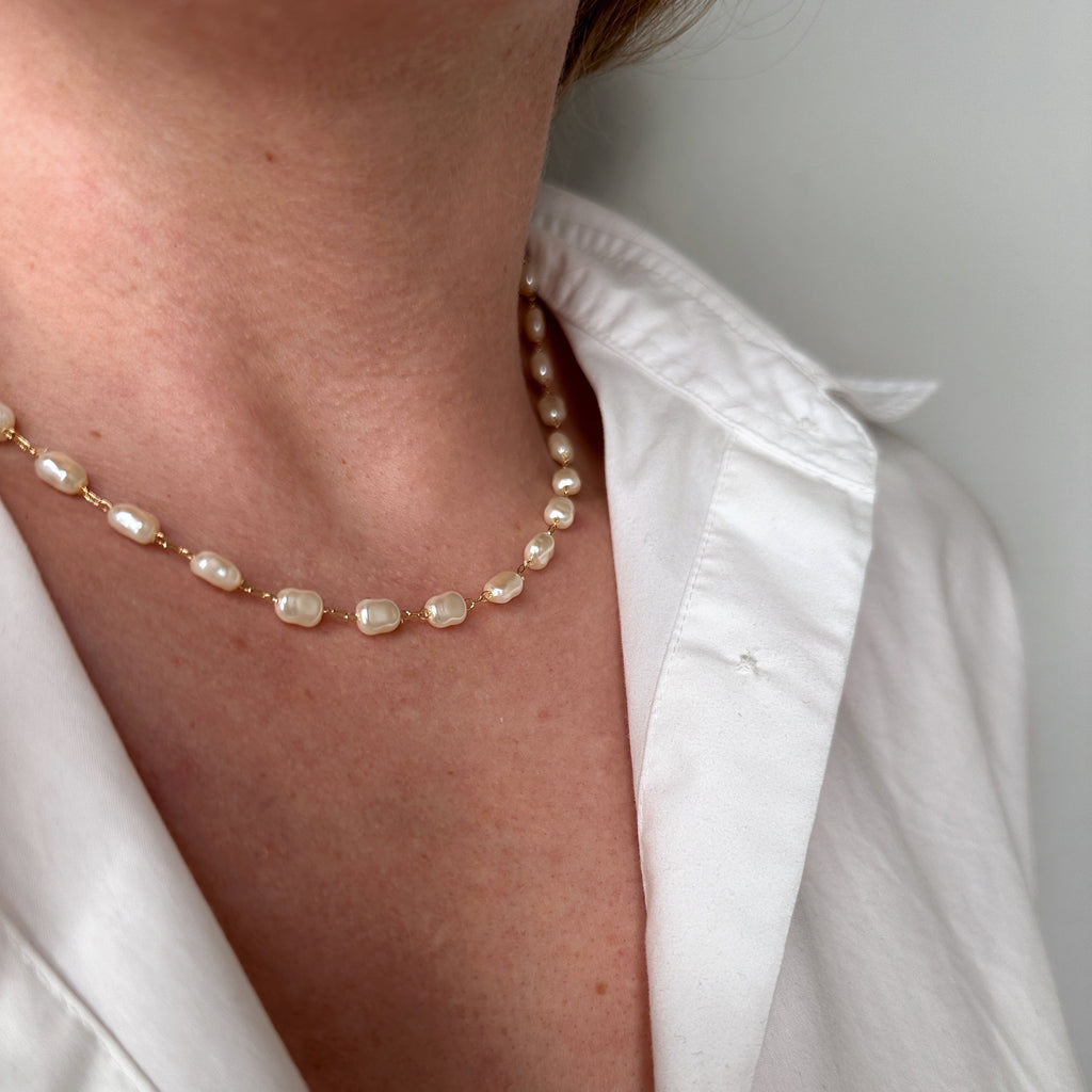 Mondsee Baroque Pearl Necklace | 18k Gold Filled Jewelry