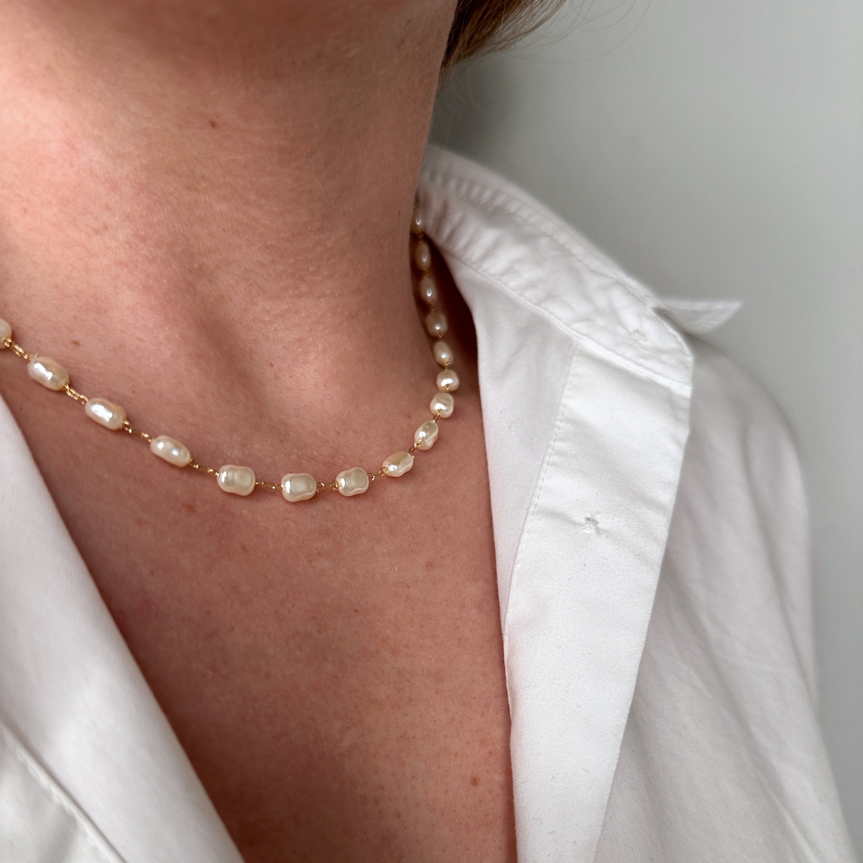 Mondsee Baroque Pearl Necklace | 18k Gold Filled Jewelry