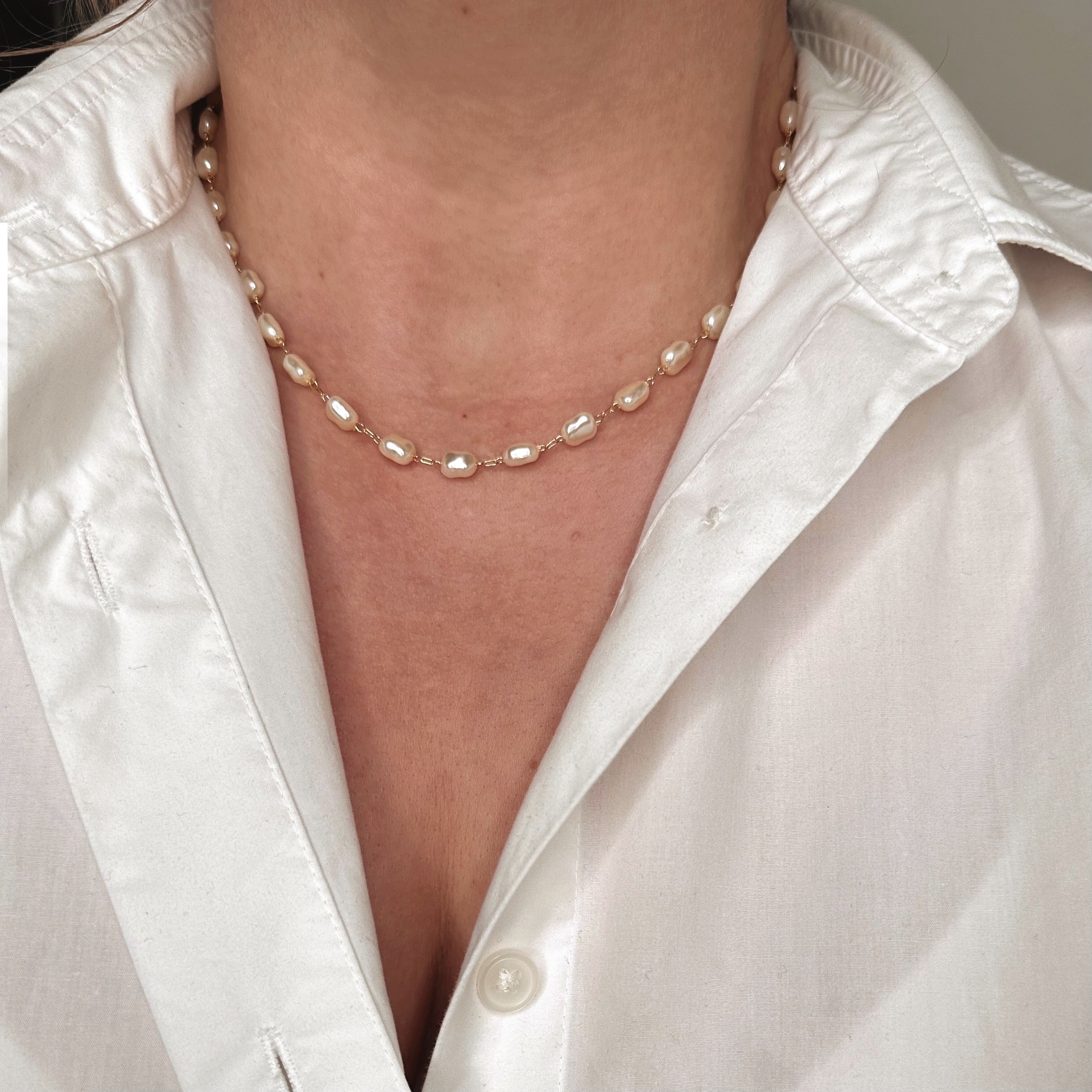 Mondsee Baroque Pearl Necklace | 18k Gold Filled Jewelry