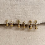 18k Gold Filled CZ Stars Hoop Earrings