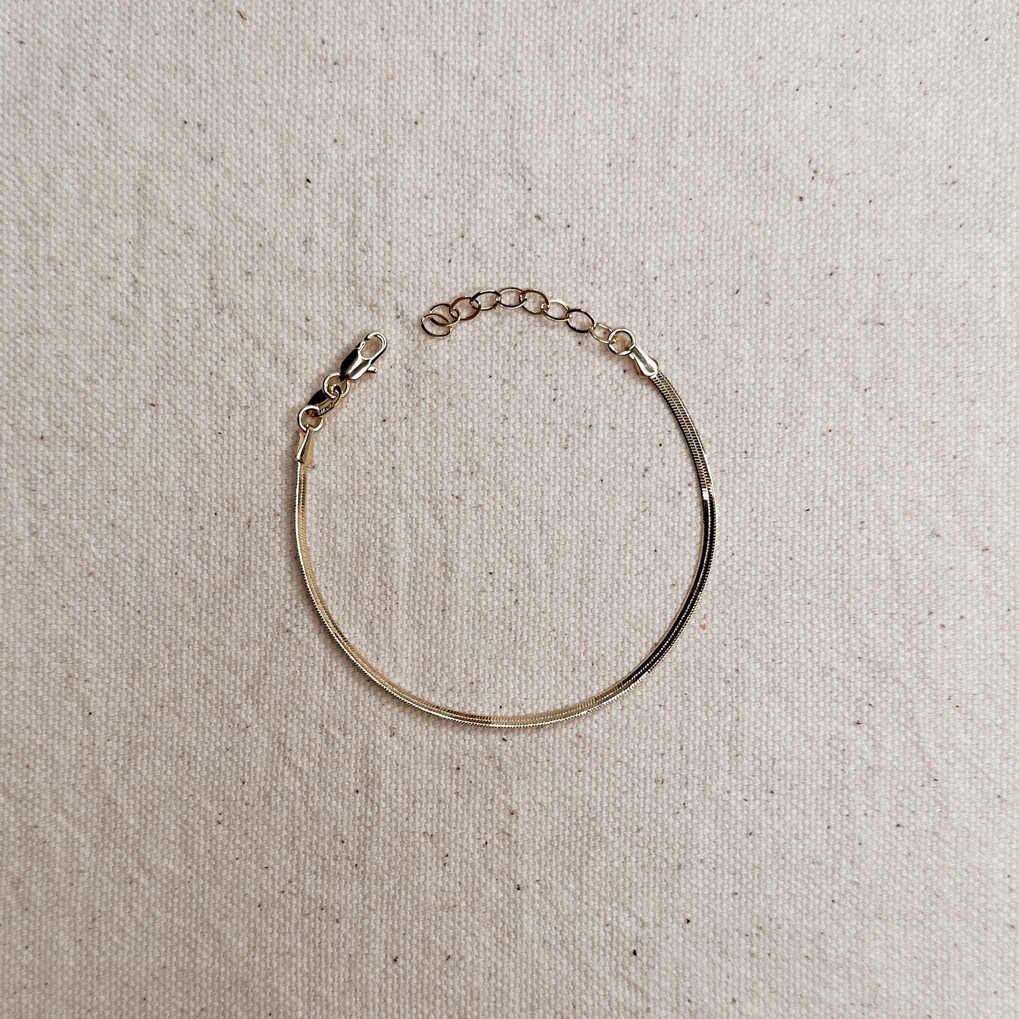 Mondsee 18k Gold Filled 2.0mm Thickness Herringbone Bracelet | 18k Gold Filled Jewelry