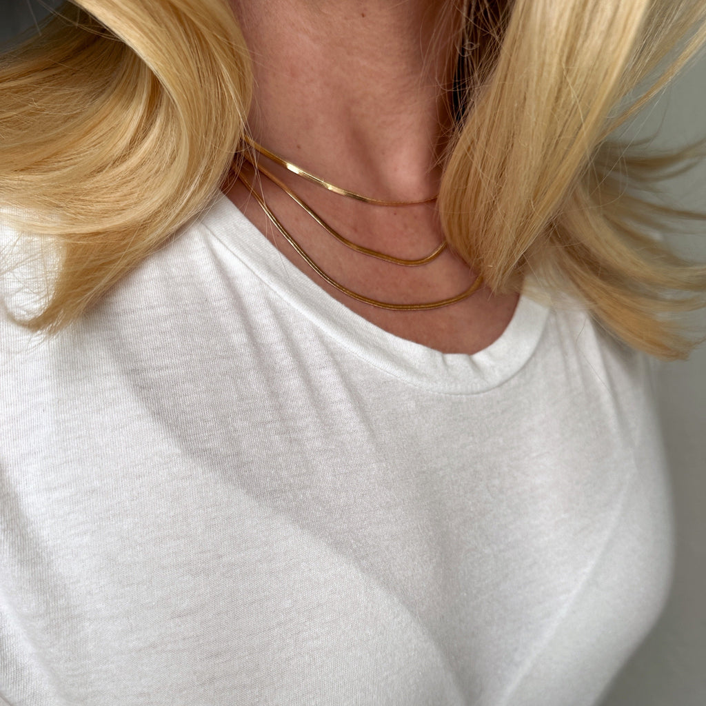 Mondsee 18k Gold Filled 2.0mm Herringbone Chain | 18k Gold Filled Jewelry
