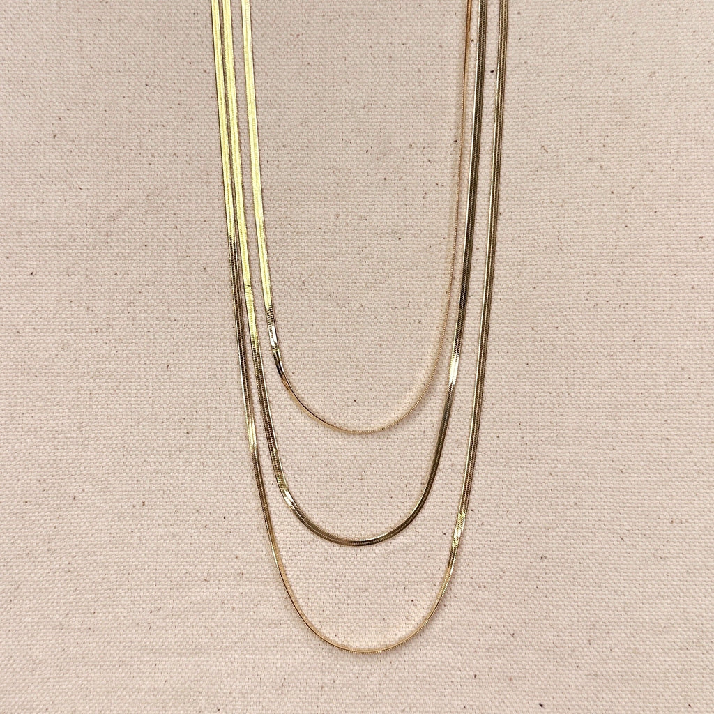 Mondsee 18k Gold Filled 2.0mm Herringbone Chain | 18k Gold Filled Jewelry