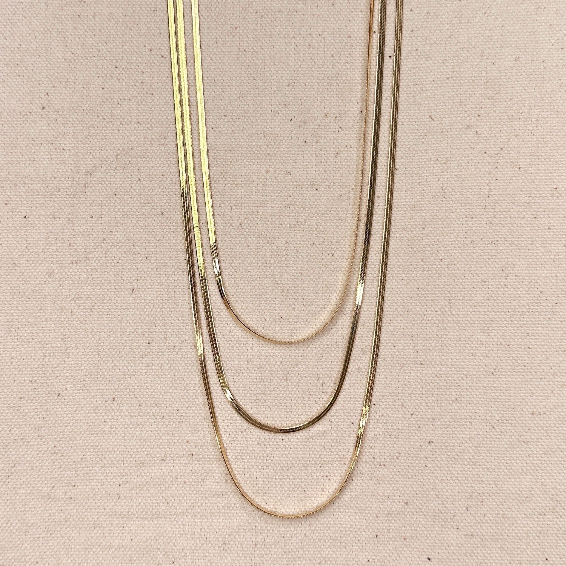 Mondsee 18k Gold Filled 2.0mm Herringbone Chain | 18k Gold Filled Jewelry