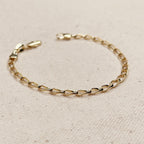 Mondsee 18k Gold Filled Slight Twist Link Bracelet | 18k Gold Filled Jewelry