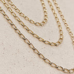 Mondsee 18k Gold Filled Slight Twist Link Chain | 18k Gold Filled Jewelry