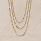 Mondsee 18k Gold Filled Slight Twist Link Chain | 18k Gold Filled Jewelry