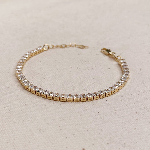 18k Gold Filled 3mm CZ Tennis Bracelet by Mondsee Jewelry