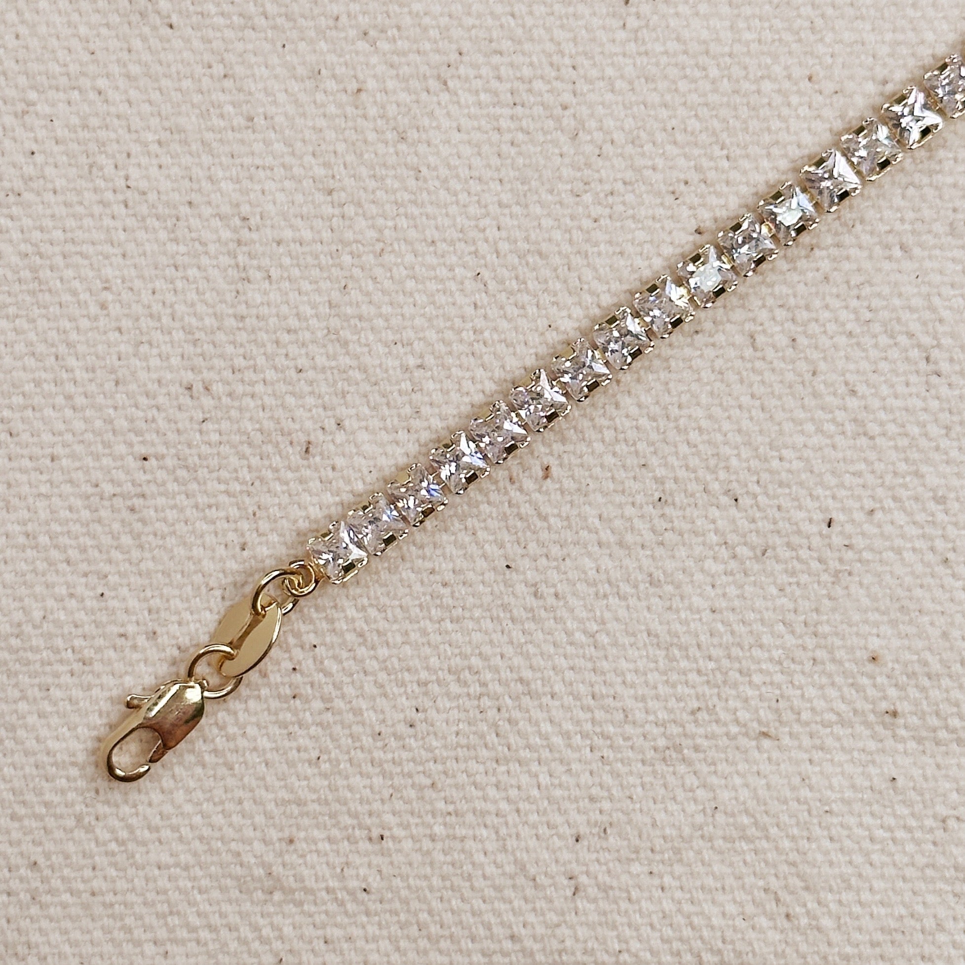 Mondsee 18k Gold Filled 3mm CZ Tennis Necklace | 18k Gold Filled Jewelry