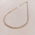 Mondsee 18k Gold Filled 3mm CZ Tennis Necklace | 18k Gold Filled Jewelry