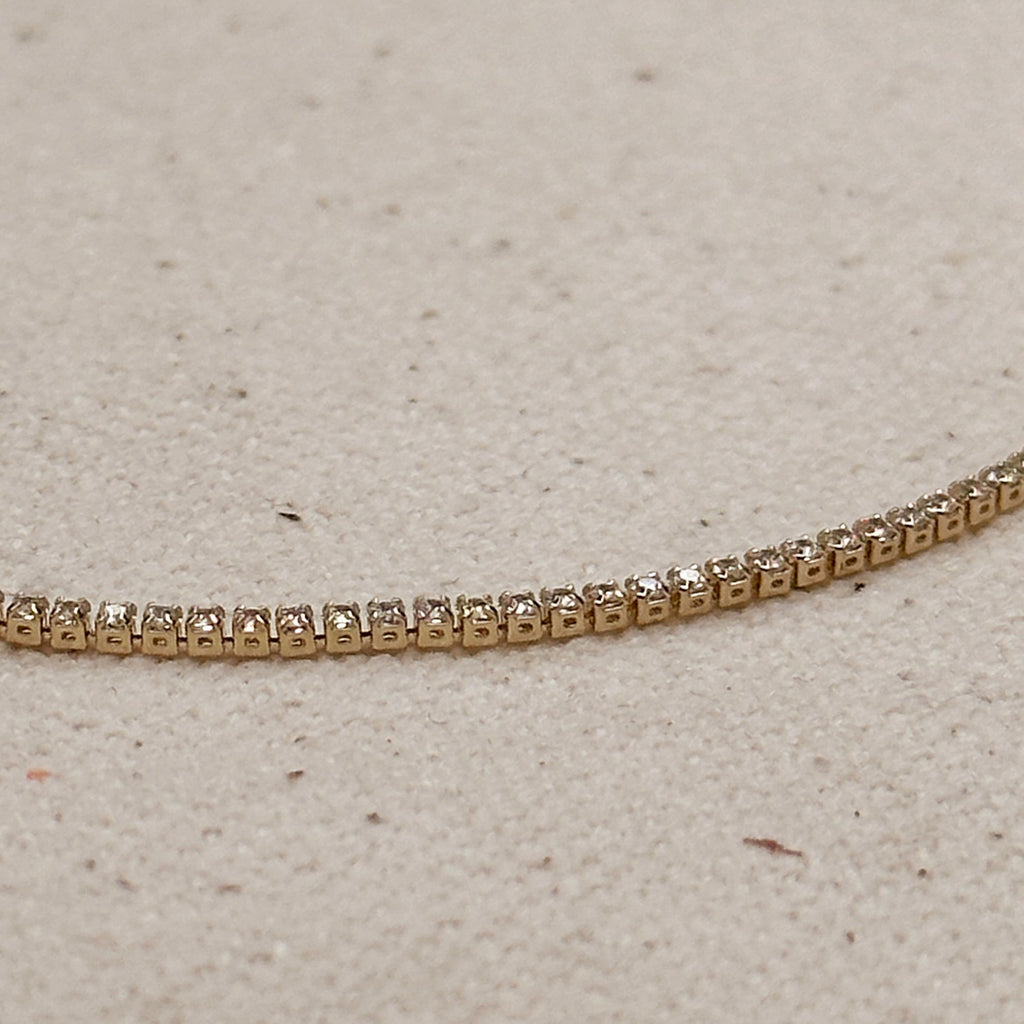18k Gold Filled 1.2mm CZ Tennis Bracelet