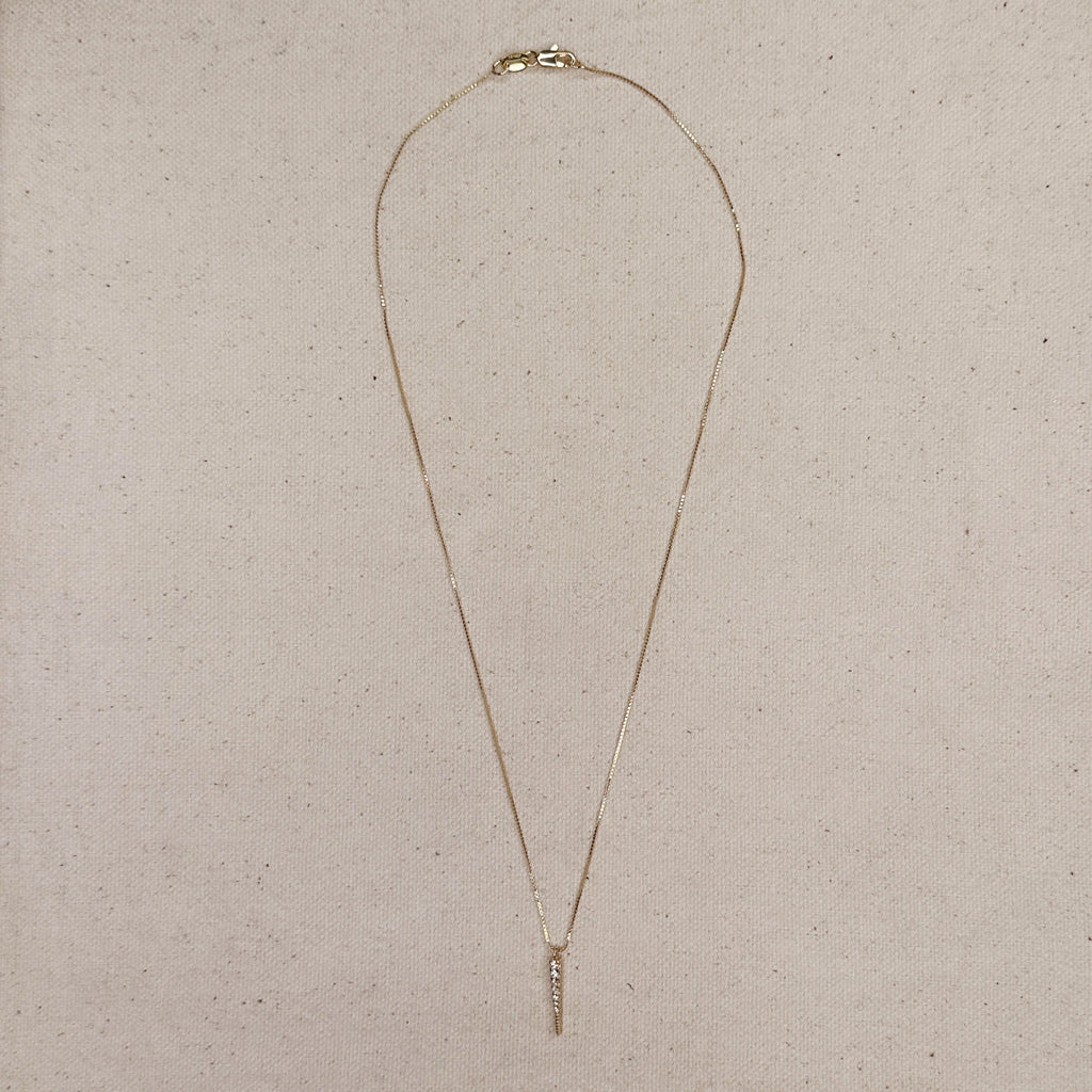 Mondsee 18k Gold Filled CZ Spear Necklace | 18k Gold Filled Jewelry