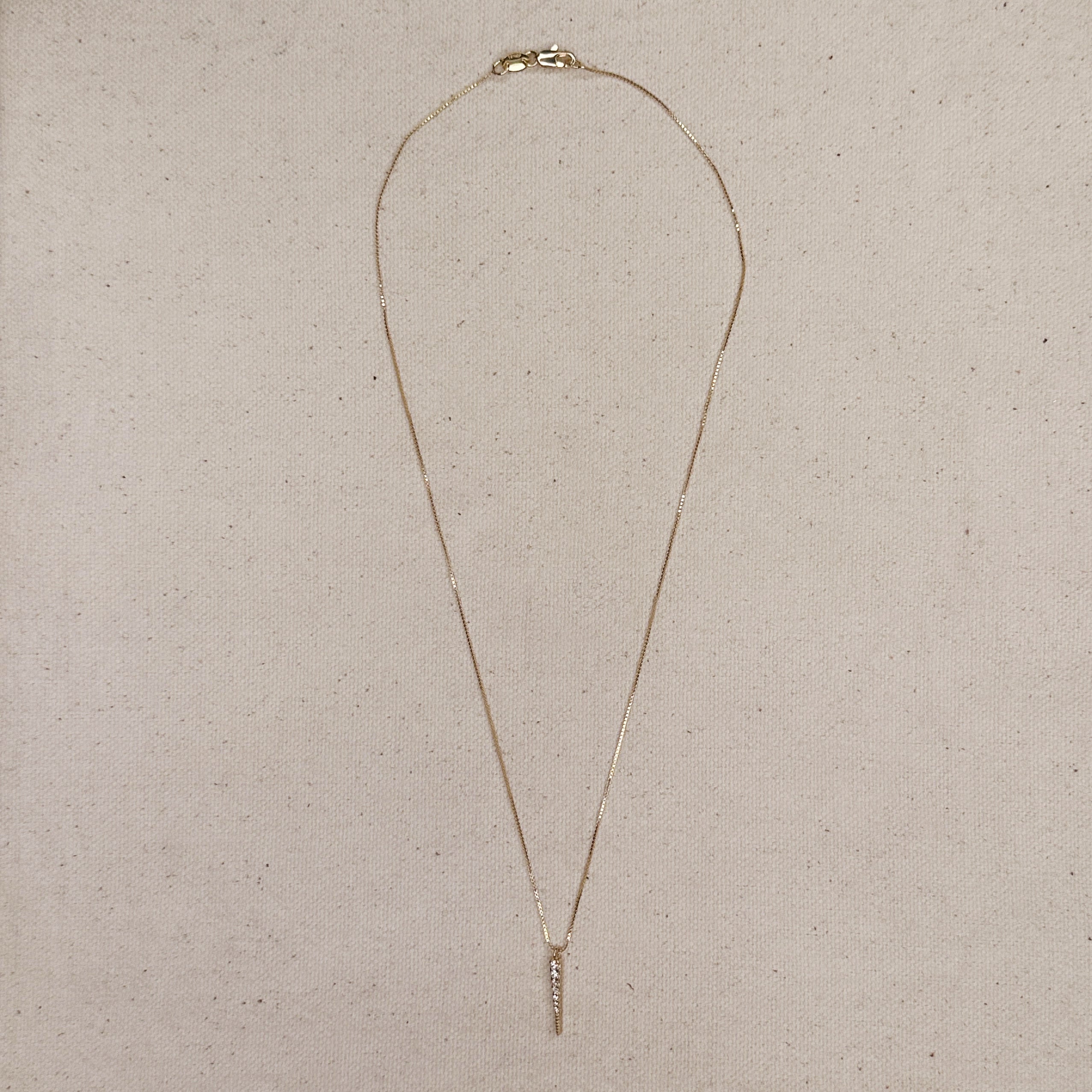 Mondsee 18k Gold Filled CZ Spear Necklace | 18k Gold Filled Jewelry
