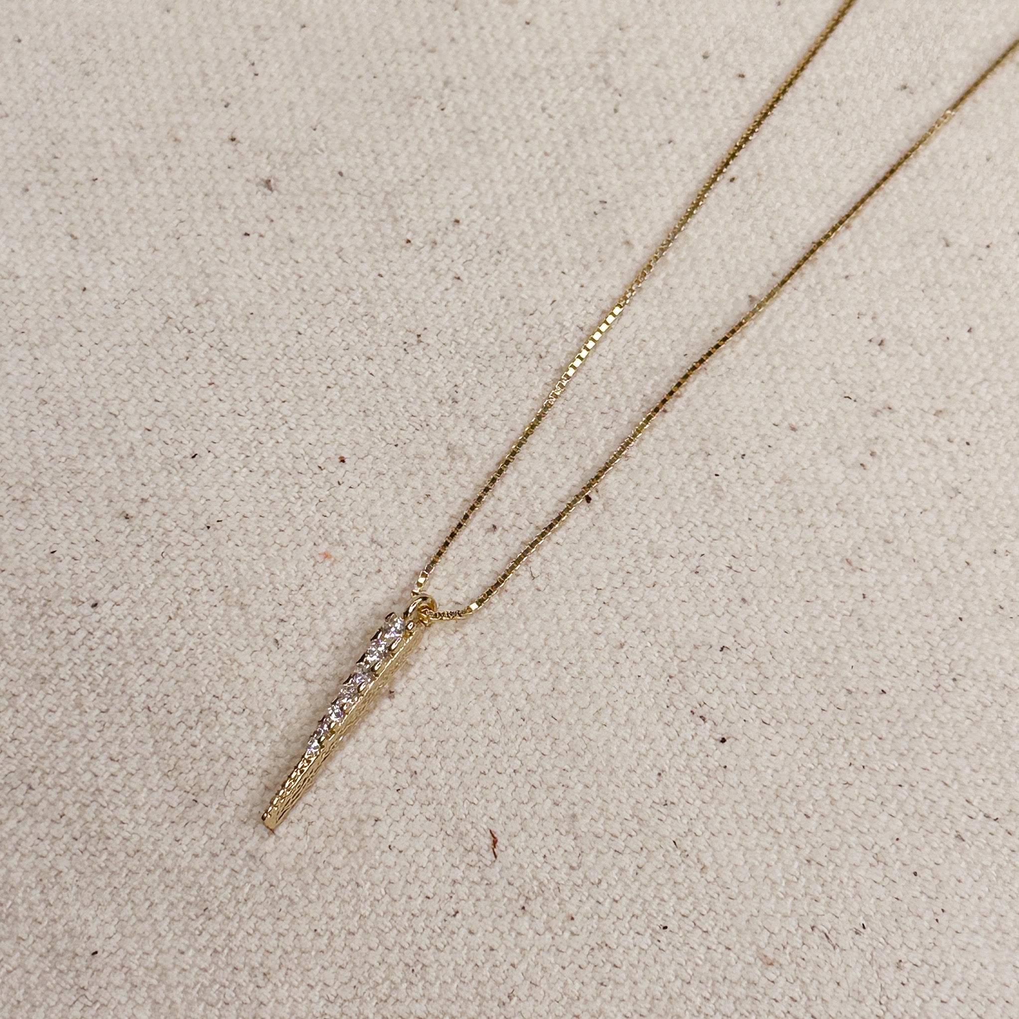 Mondsee 18k Gold Filled CZ Spear Necklace | 18k Gold Filled Jewelry