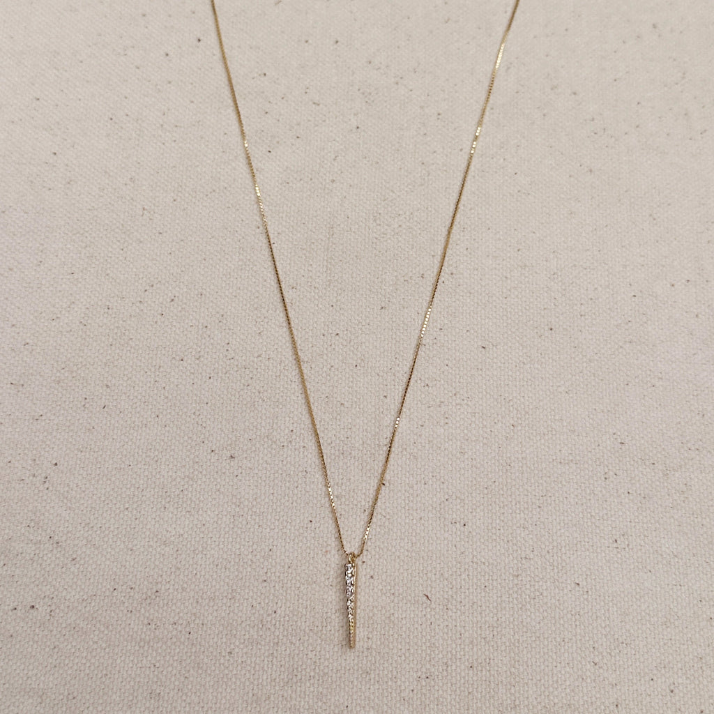 Mondsee 18k Gold Filled CZ Spear Necklace | 18k Gold Filled Jewelry