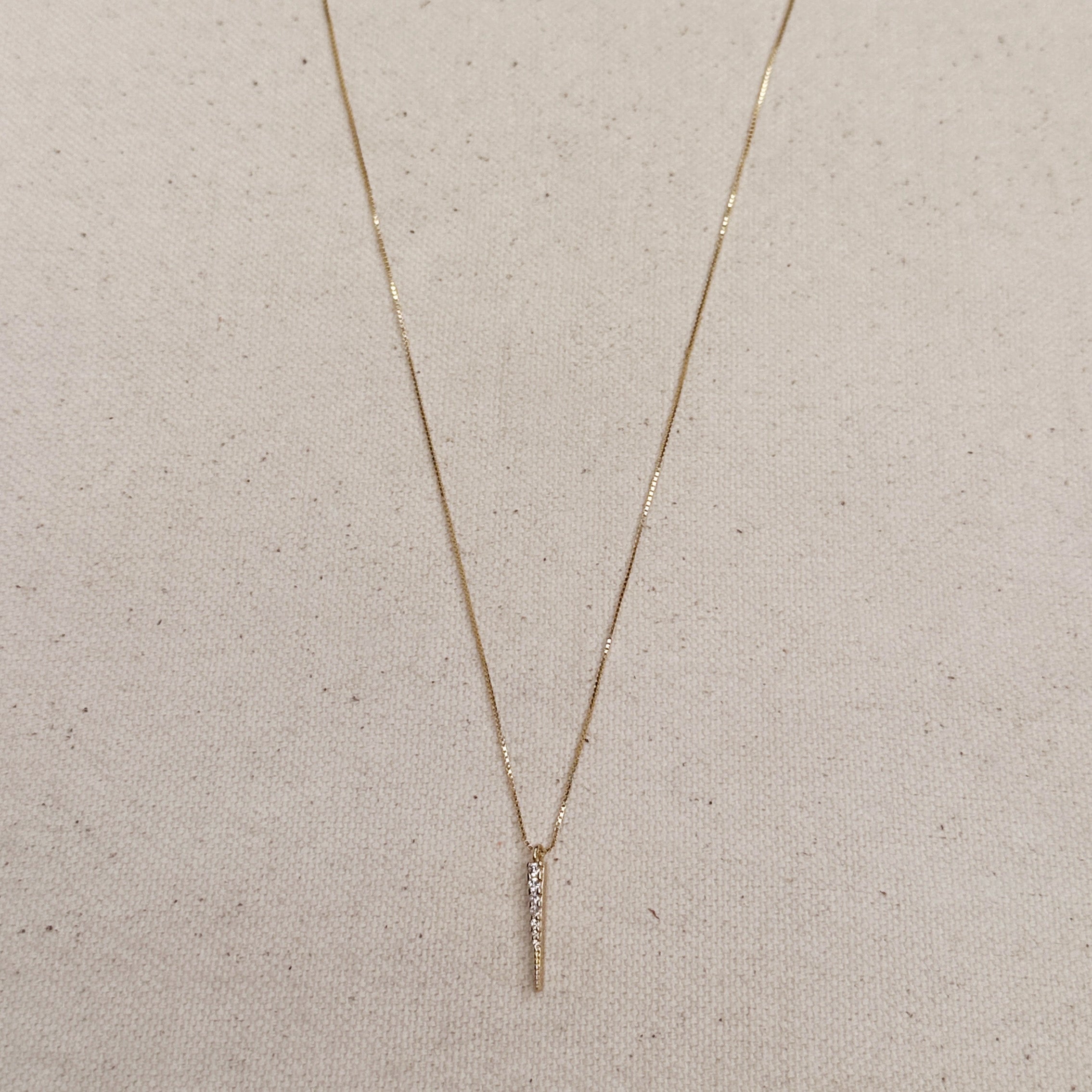 Mondsee 18k Gold Filled CZ Spear Necklace | 18k Gold Filled Jewelry