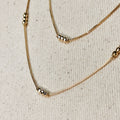 Mondsee 18k Gold Filled Bead Detailed Box Chain | 18k Gold Filled Jewelry