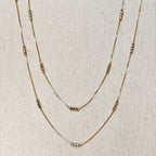 Mondsee 18k Gold Filled Bead Detailed Box Chain | 18k Gold Filled Jewelry