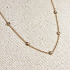 Mondsee 18k Gold Filled Bezel CZ Necklace | 18k Gold Filled Jewelry