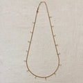 Mondsee 18k Gold Filled 2mm Curb Chain With Bezel CZ Drops Necklace | 18k Gold Filled Jewelry