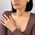 Mondsee 18k Gold Filled Marquise Tennis Necklace | 18k Gold Filled Jewelry