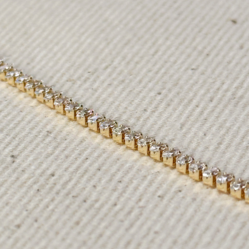 Mondsee 18k Gold Filled Marquise Tennis Necklace | 18k Gold Filled Jewelry