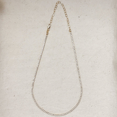 Mondsee 18k Gold Filled 2mm CZ Tennis Necklace | 18k Gold Filled Jewelry