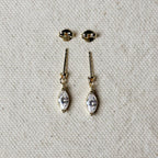 18k Gold Filled Marquise CZ Earrings