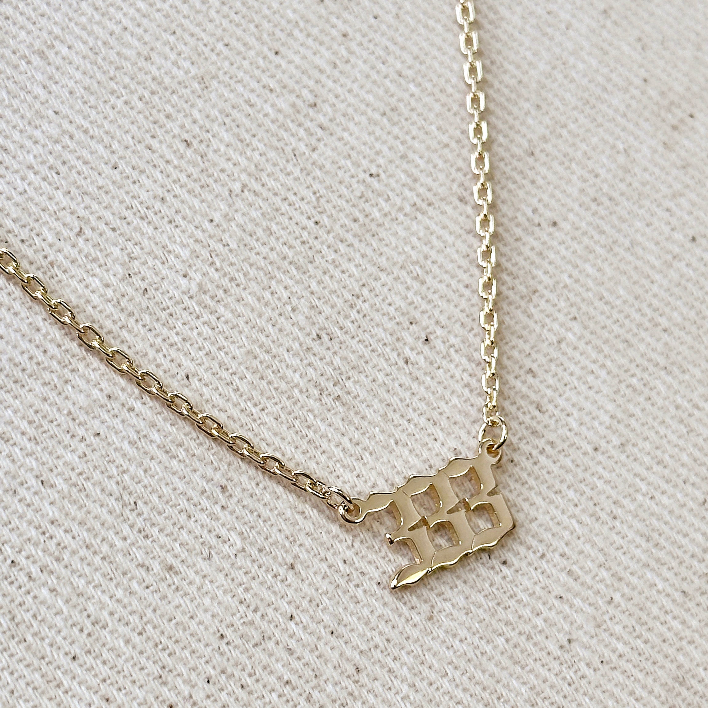 Mondsee 18k Gold Filled Angel Number Necklace | 18k Gold Filled Jewelry