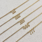Mondsee 18k Gold Filled Angel Number Necklace | 18k Gold Filled Jewelry