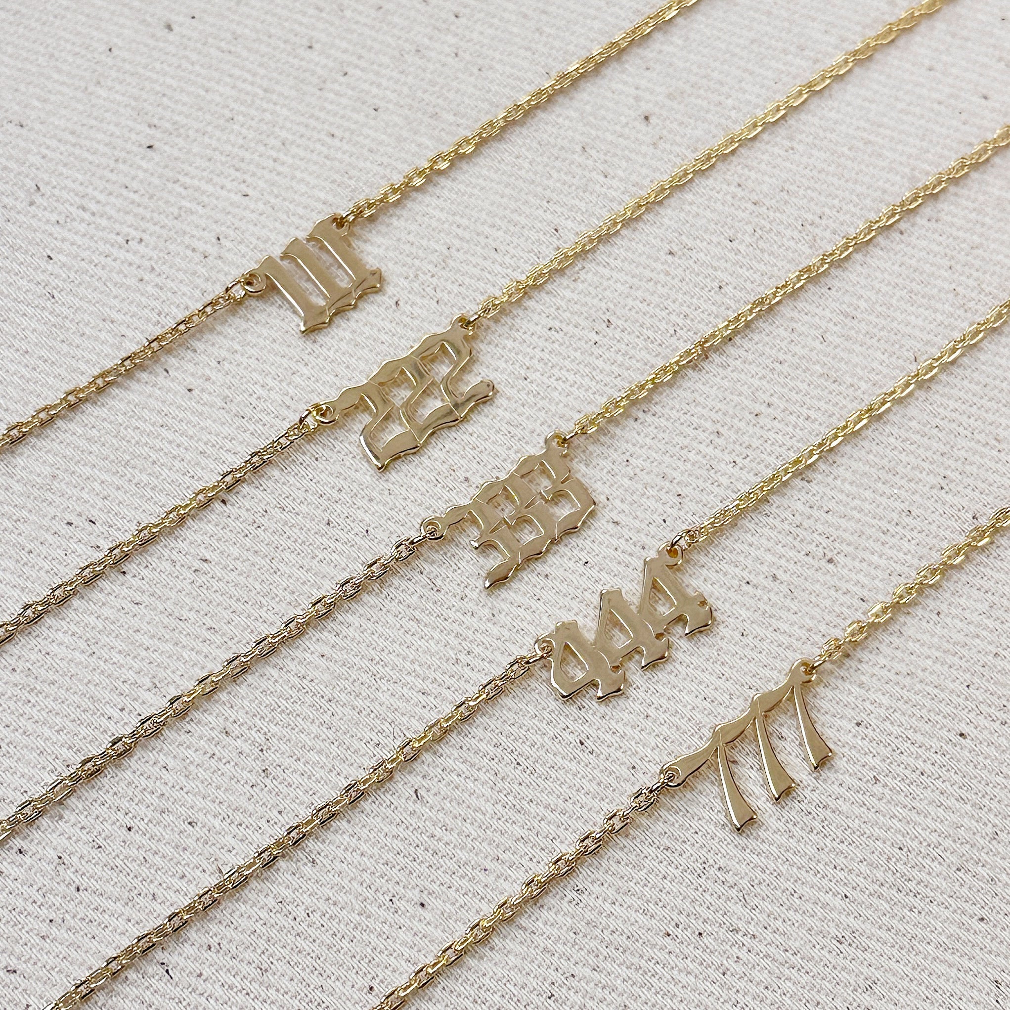 Mondsee 18k Gold Filled Angel Number Necklace | 18k Gold Filled Jewelry
