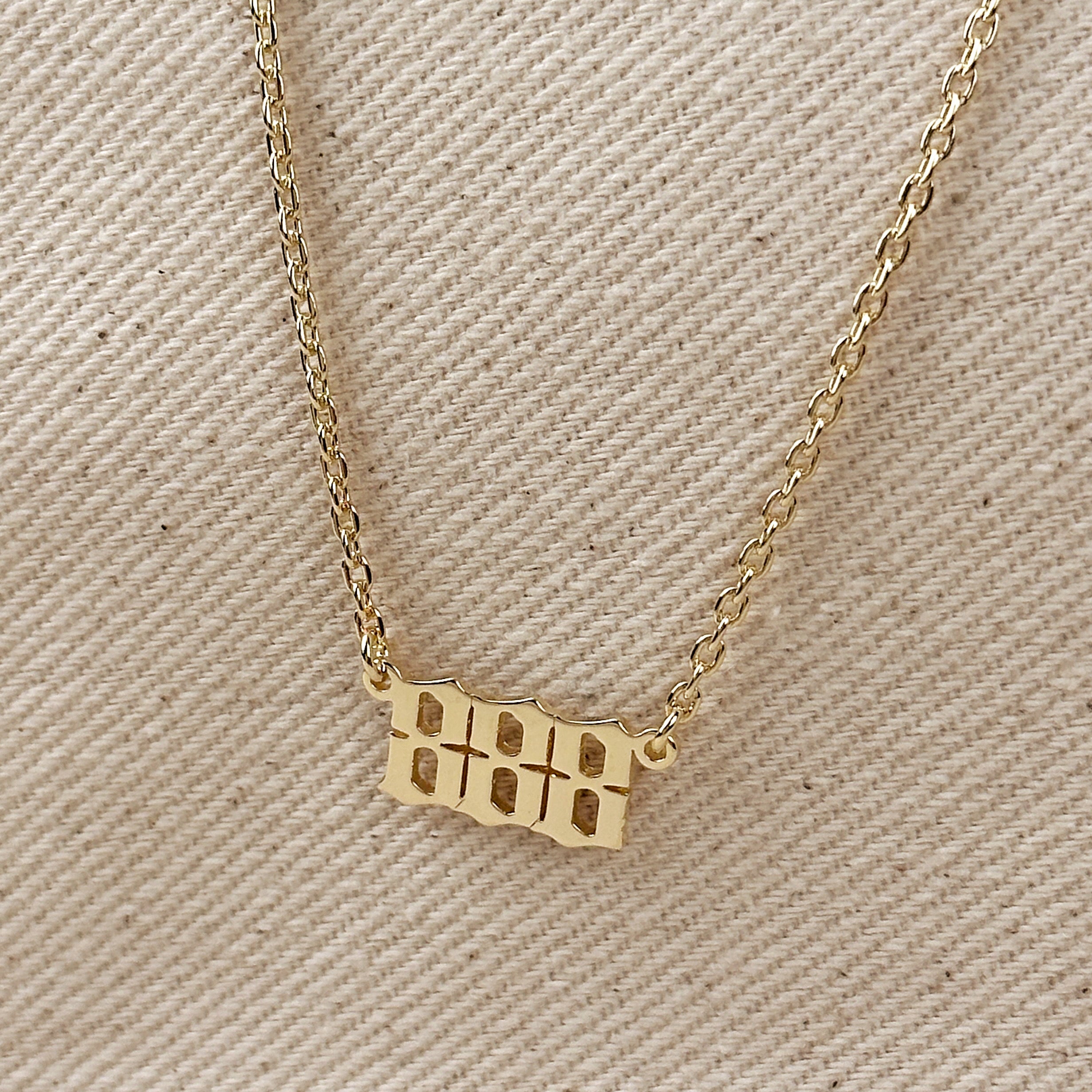 Mondsee 18k Gold Filled Angel Number Necklace | 18k Gold Filled Jewelry