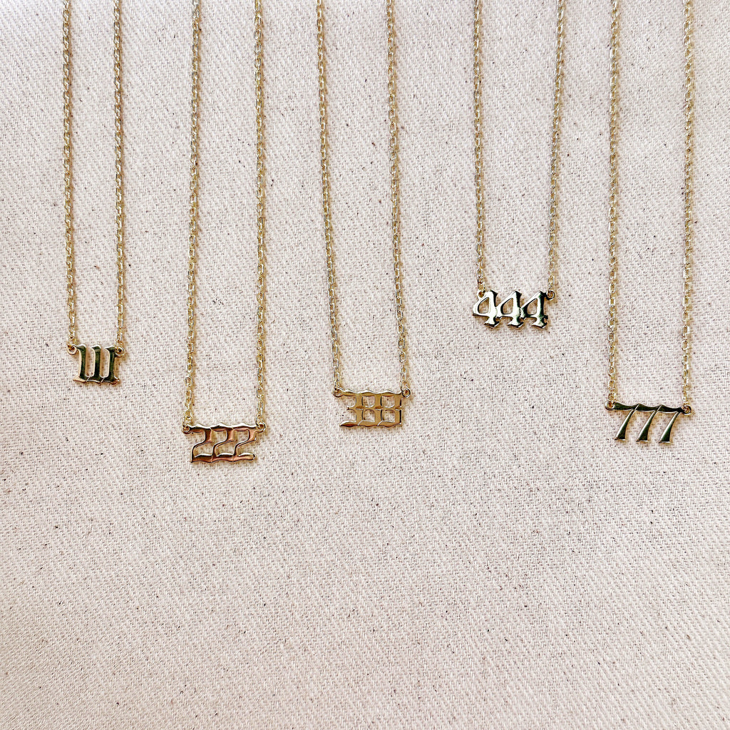 Mondsee 18k Gold Filled Angel Number Necklace | 18k Gold Filled Jewelry