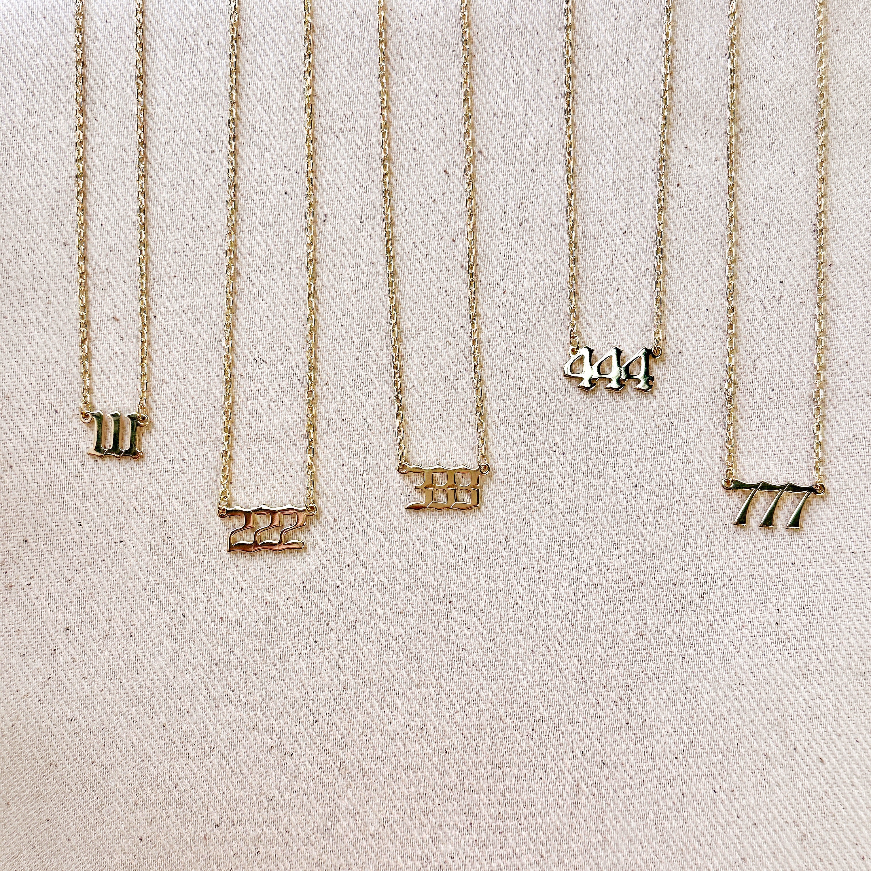 Mondsee 18k Gold Filled Angel Number Necklace | 18k Gold Filled Jewelry