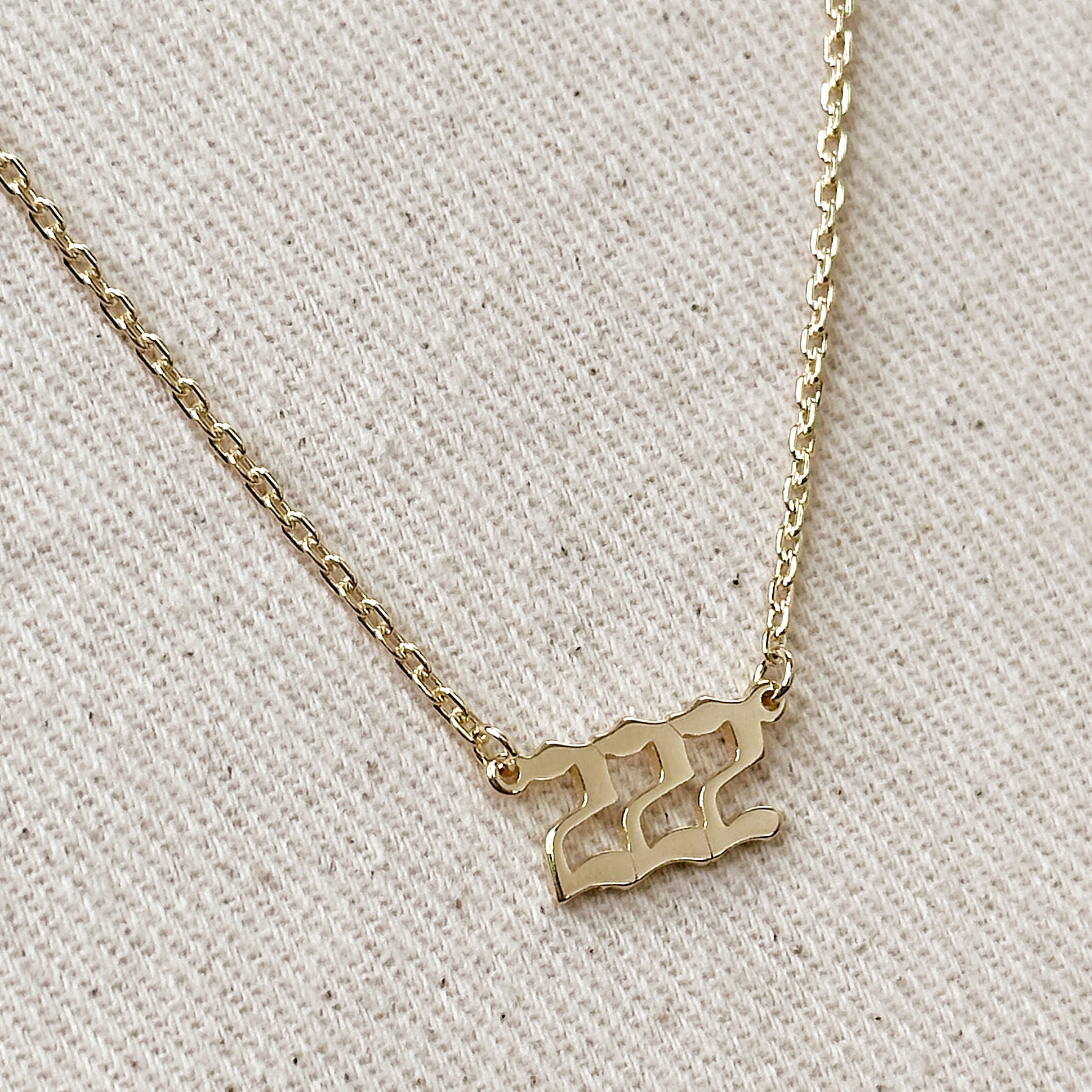 Mondsee 18k Gold Filled Angel Number Necklace | 18k Gold Filled Jewelry