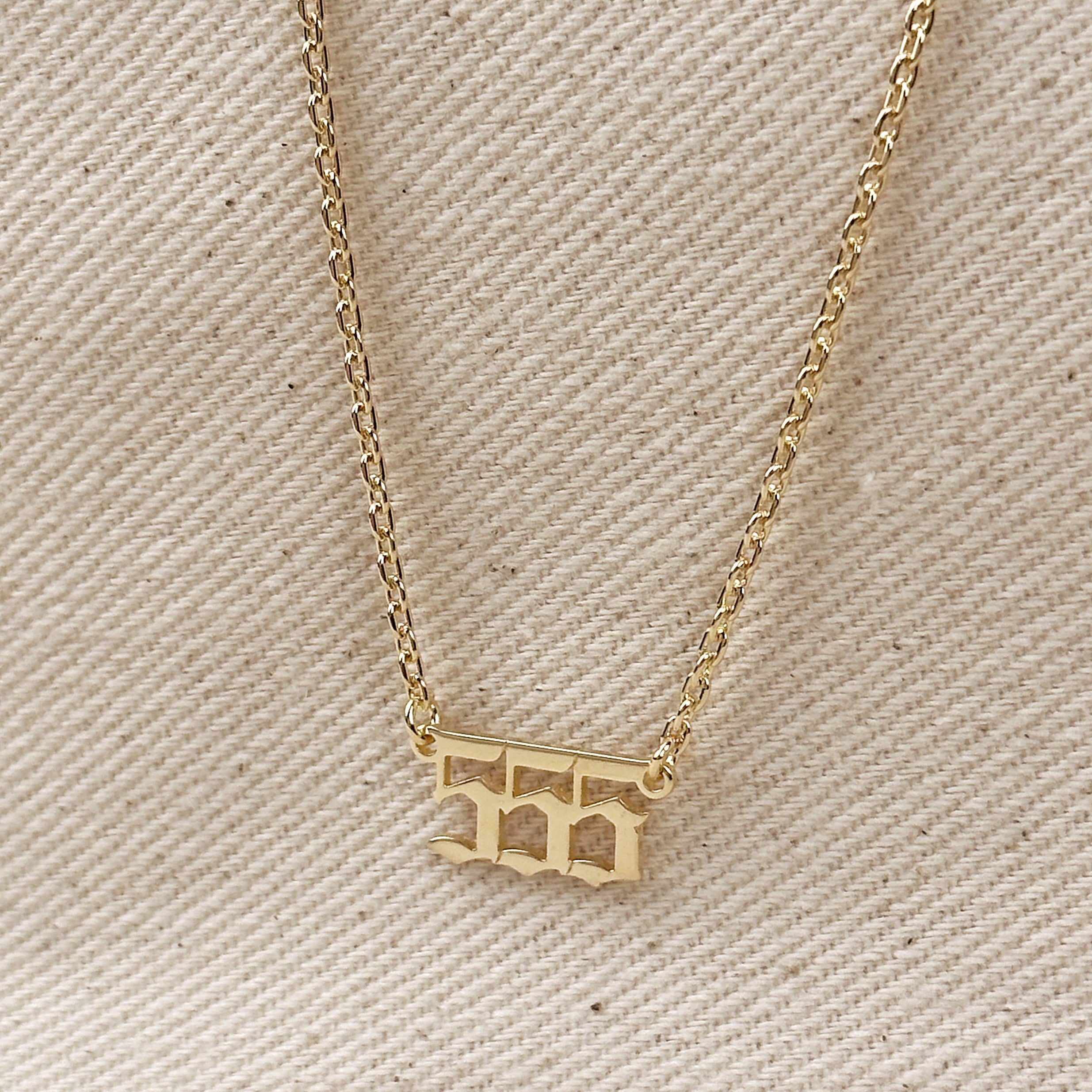 Mondsee 18k Gold Filled Angel Number Necklace | 18k Gold Filled Jewelry