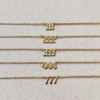 Mondsee 18k Gold Filled Angel Number Necklace | 18k Gold Filled Jewelry