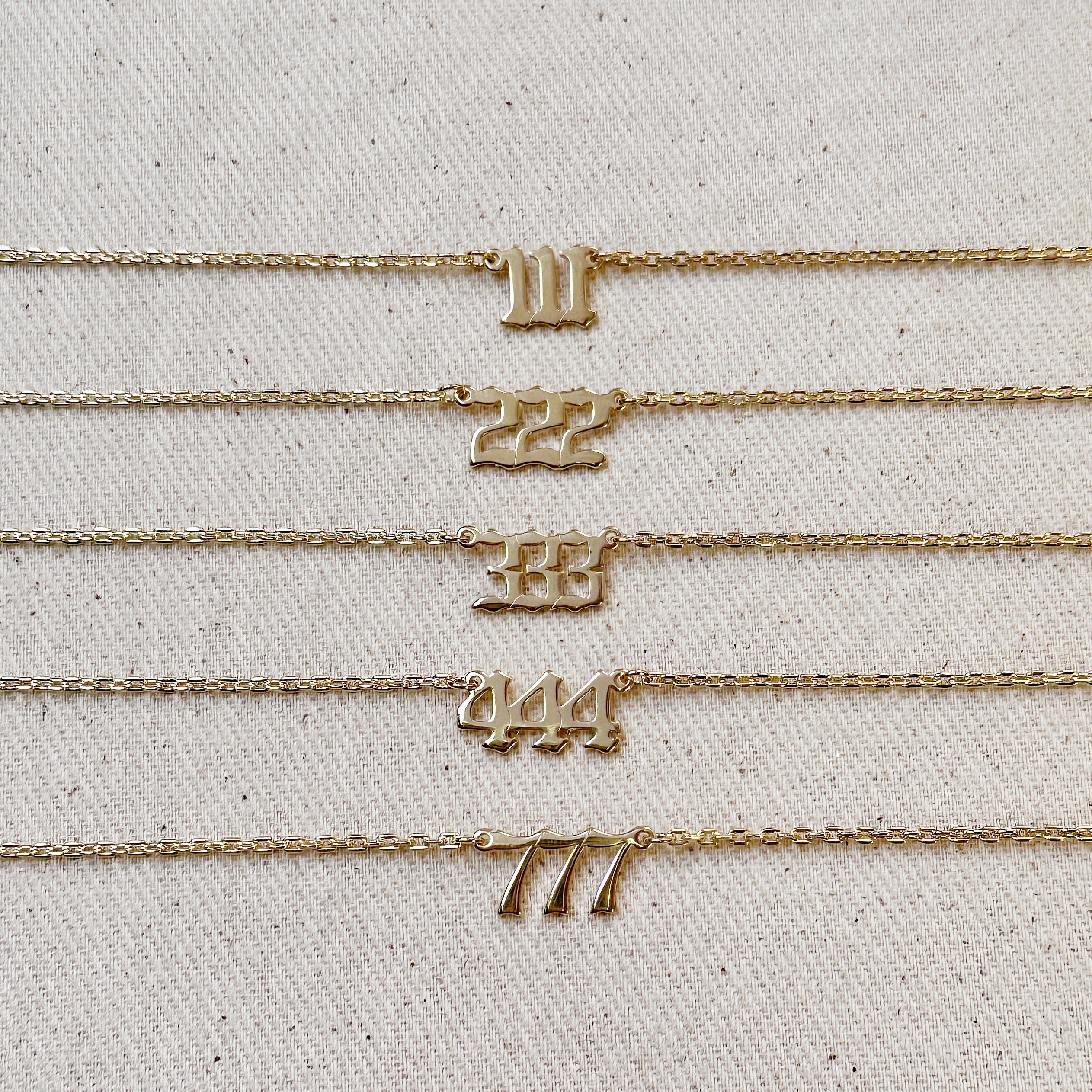 Mondsee 18k Gold Filled Angel Number Necklace | 18k Gold Filled Jewelry