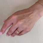 18k Gold Filled Trillion CZ Solitaire Ring