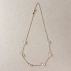 Mondsee 18k Gold Filled Spaced Baroque Pearls Necklace | 18k Gold Filled Jewelry