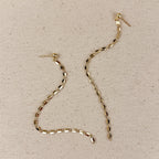 Mondsee 18k Gold Filled Detailed Chain Drop Earrings | 18k Gold Filled Jewelry