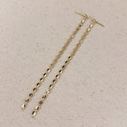 Mondsee 18k Gold Filled Detailed Chain Drop Earrings | 18k Gold Filled Jewelry