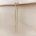 Mondsee 18k Gold Filled Detailed Chain Drop Earrings | 18k Gold Filled Jewelry
