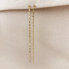 Mondsee 18k Gold Filled Detailed Chain Drop Earrings | 18k Gold Filled Jewelry