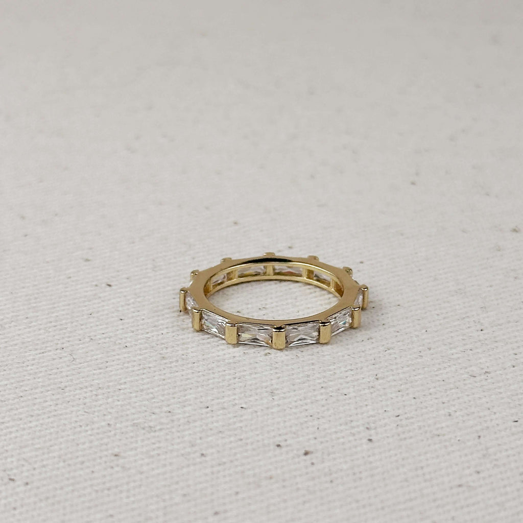 Mondsee 18k Gold Filled Baguette CZ Band Ring | 18k Gold Filled Jewelry