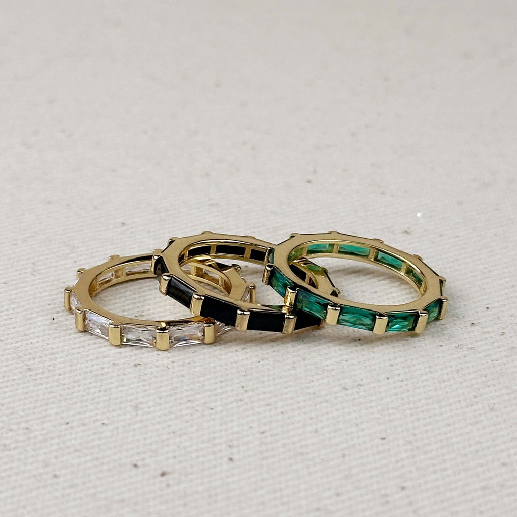 Mondsee 18k Gold Filled Baguette CZ Band Ring | 18k Gold Filled Jewelry