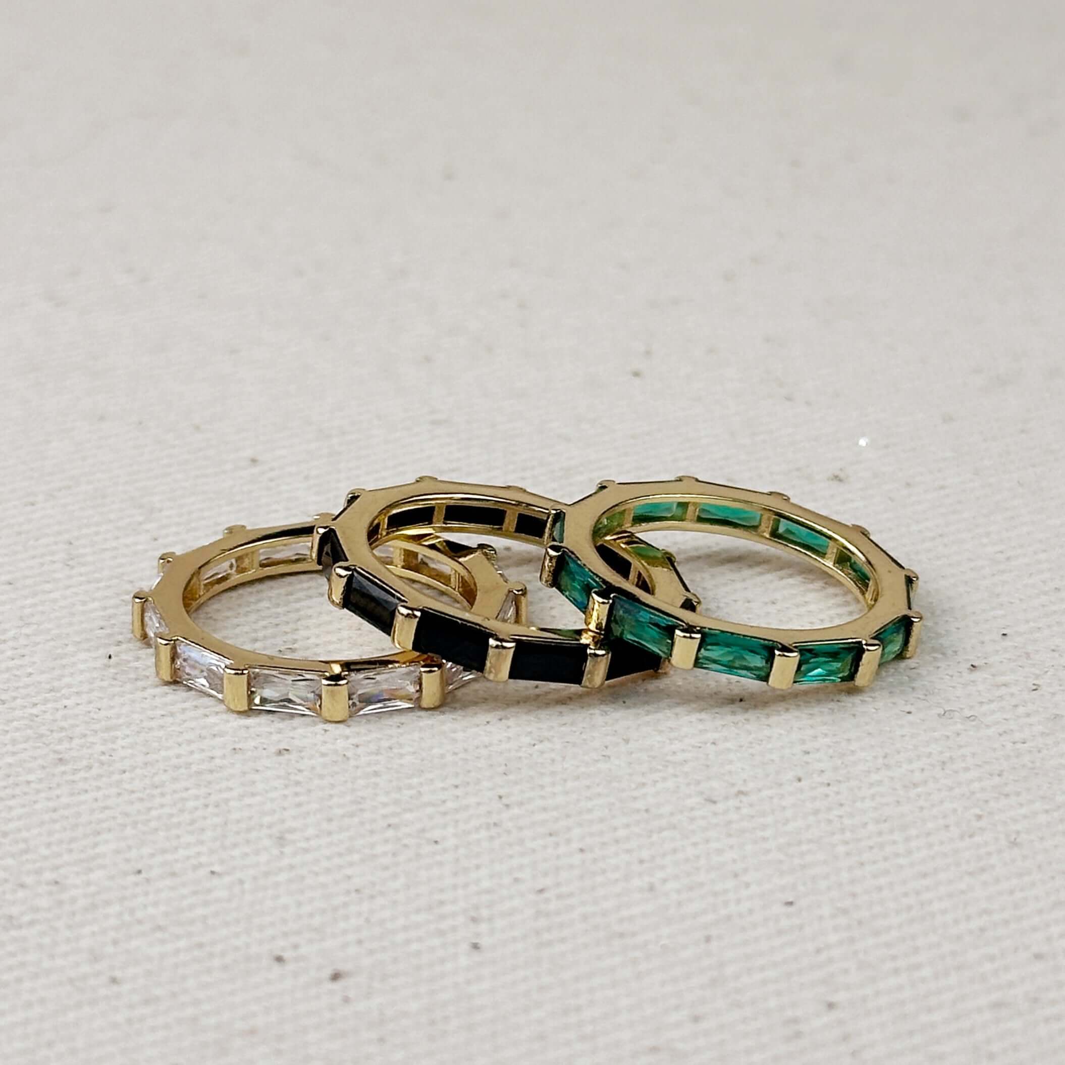 Mondsee 18k Gold Filled Baguette CZ Band Ring | 18k Gold Filled Jewelry