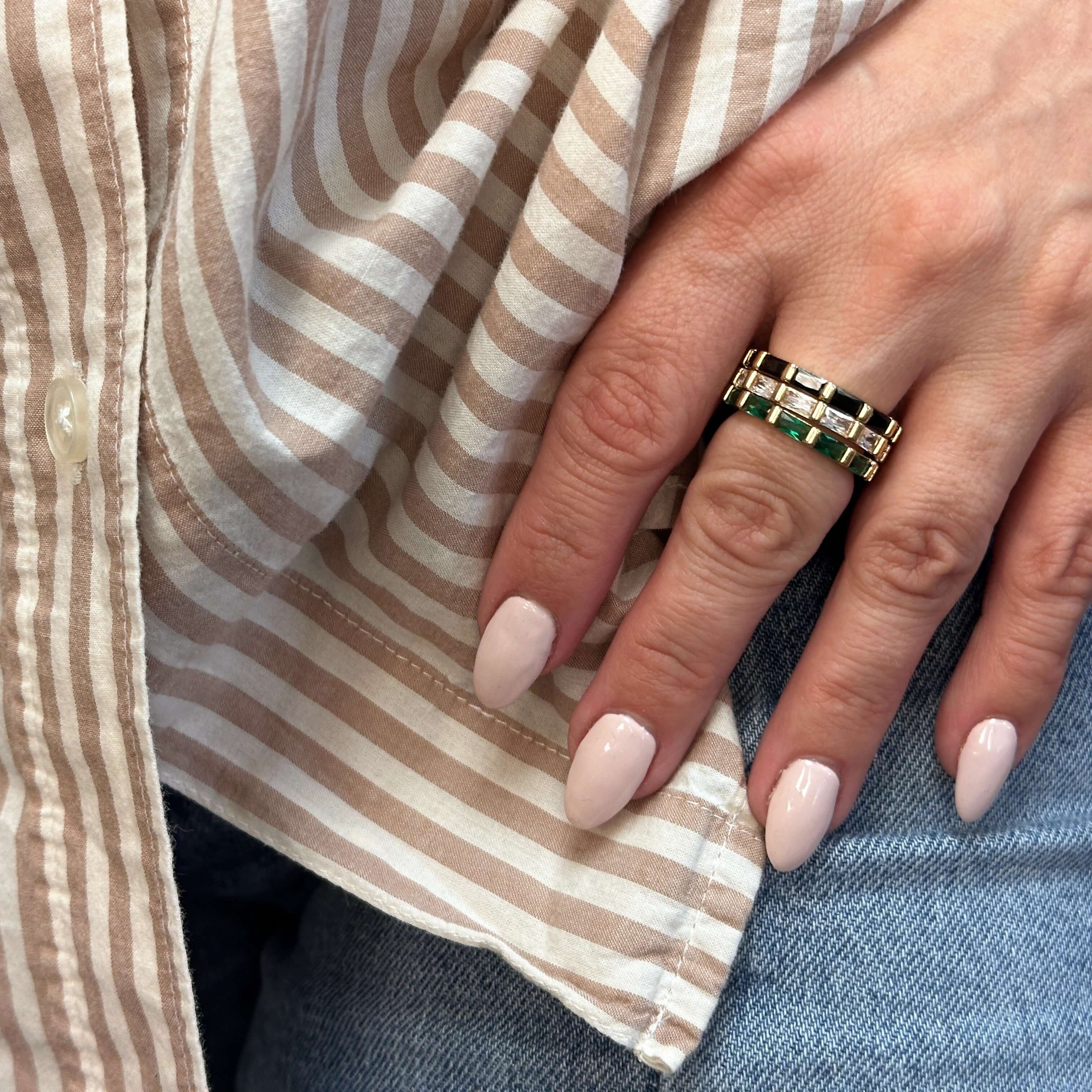 Mondsee 18k Gold Filled Baguette CZ Band Ring | 18k Gold Filled Jewelry